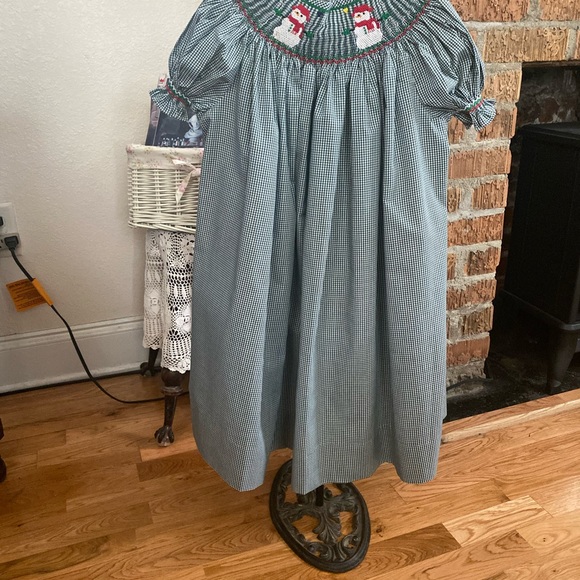 Wish Upon A Star Girls Smocked Christmas Dress size 5 - Picture 10 of 16